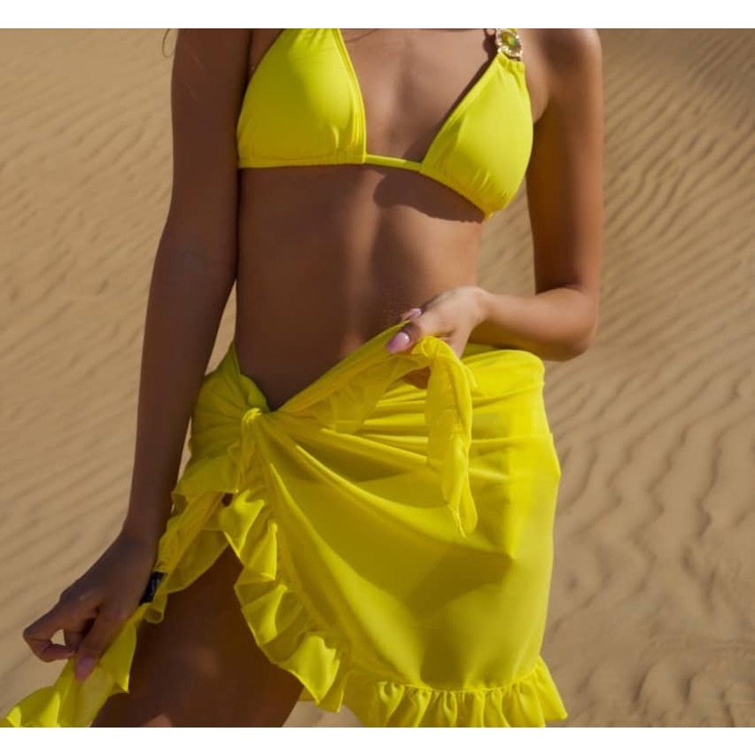 Váy Ngắn Đi Biển Nhún Bèo