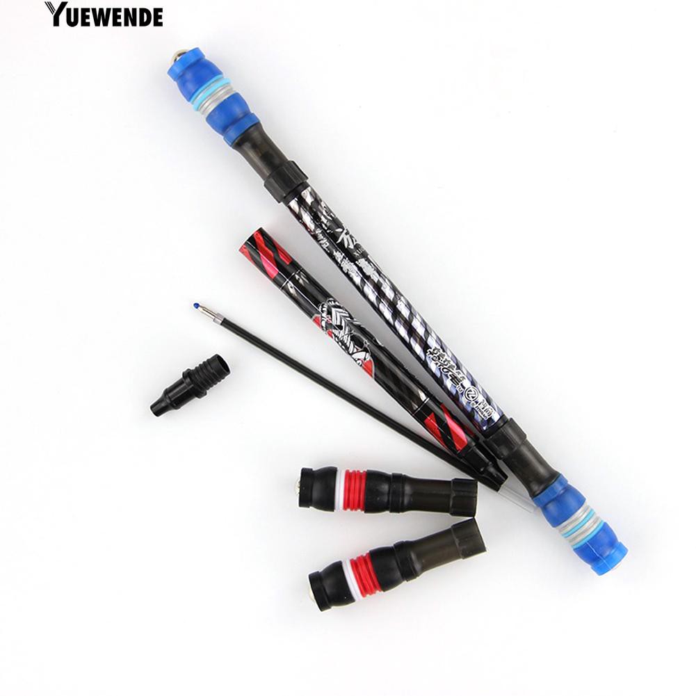 YueW Bút bi xoay tròn mực xanh 0.5mm chống trượt