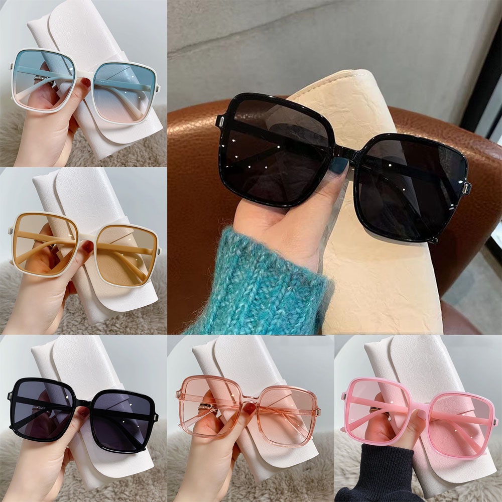 Kính Mát Gọng Vuông Chống Tia UV Phong Cách Vintage Thời Trang