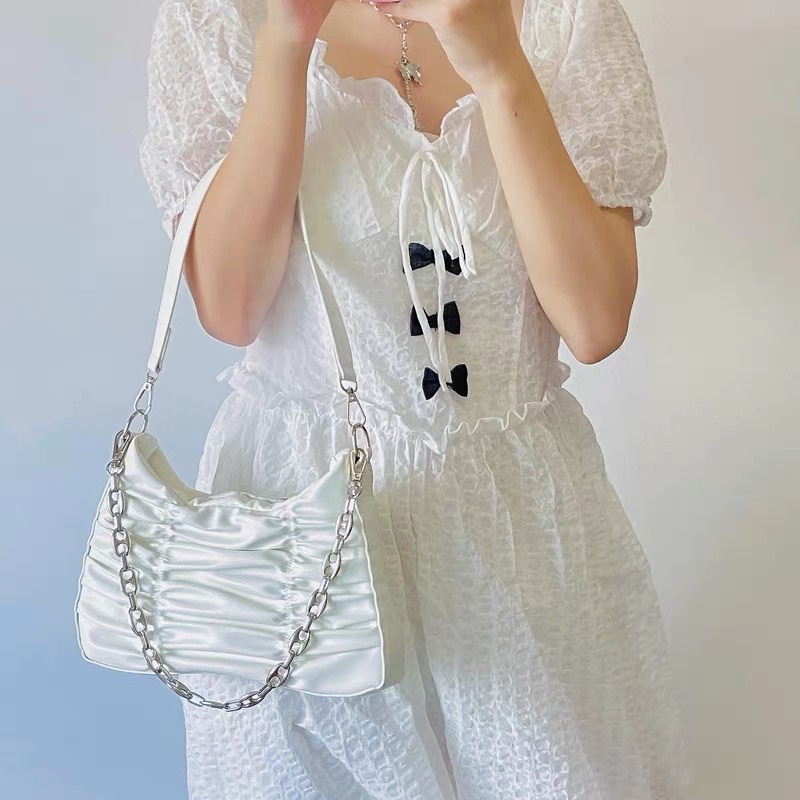 Túi xách xếp li đám mây 3 dây tặng kèm xích Cloudy Trendy