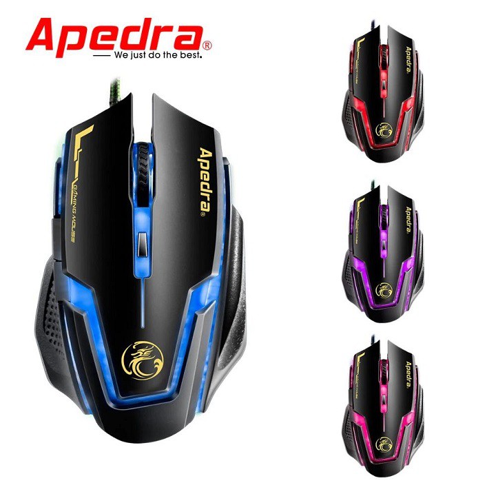 Chuột Gaming Apedra A9 – Chính hãng – Led đổi màu – Độ nhạy 3200 DPI – Bảo hành 12 tháng