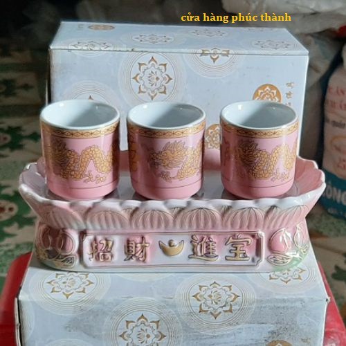 Chung bộ hồng thẳng 3 ly