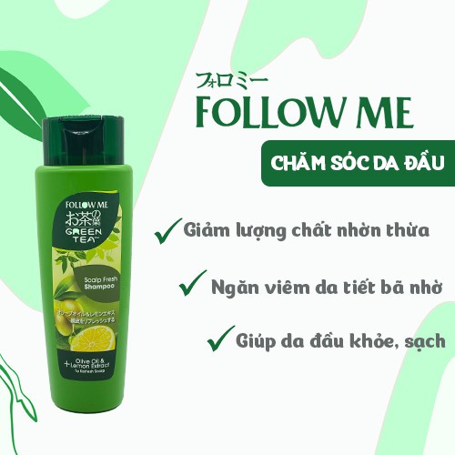 Dầu Gội Đầu Follow Me Trà Xanh Sạch Gàu Ngăn Rụng Tóc - 320ml