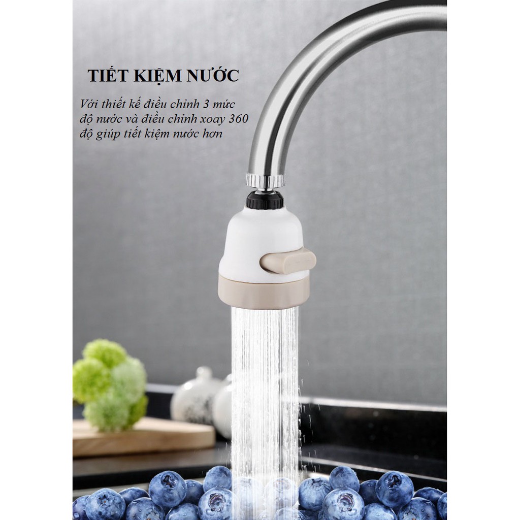 Vòi Nước Tăng Áp lực Cho Bồn Rửa Chén,Bồn Rửa Tay Xoay 360 - Vời Rửa Bát 3 Tốc Độ
