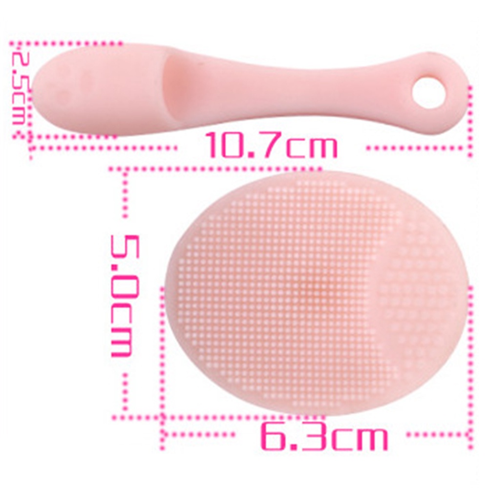 [Hàng mới về] 2 Bàn chải silicon mềm rửa mặt loại bỏ mụn đầu đen hiệu quả