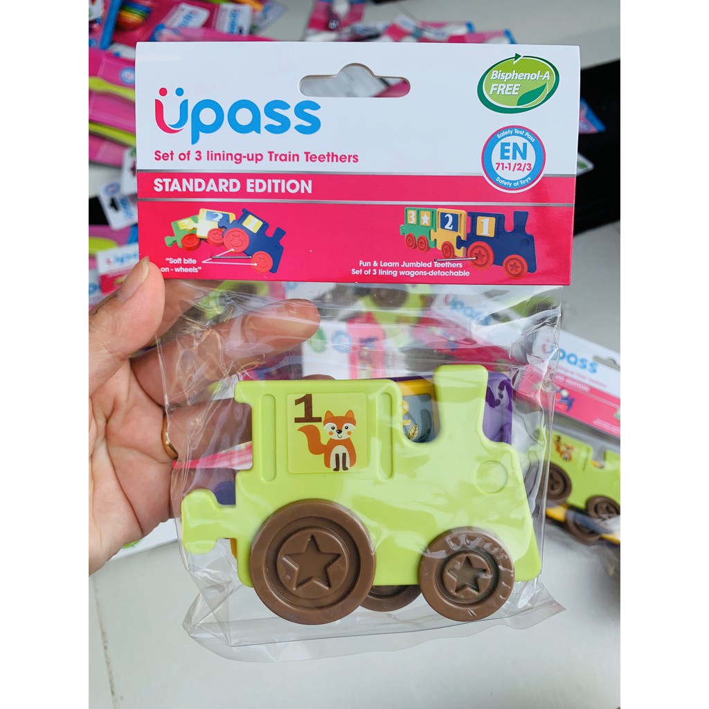 Gặm nướu hình tàu hoả lắp ghép Upass