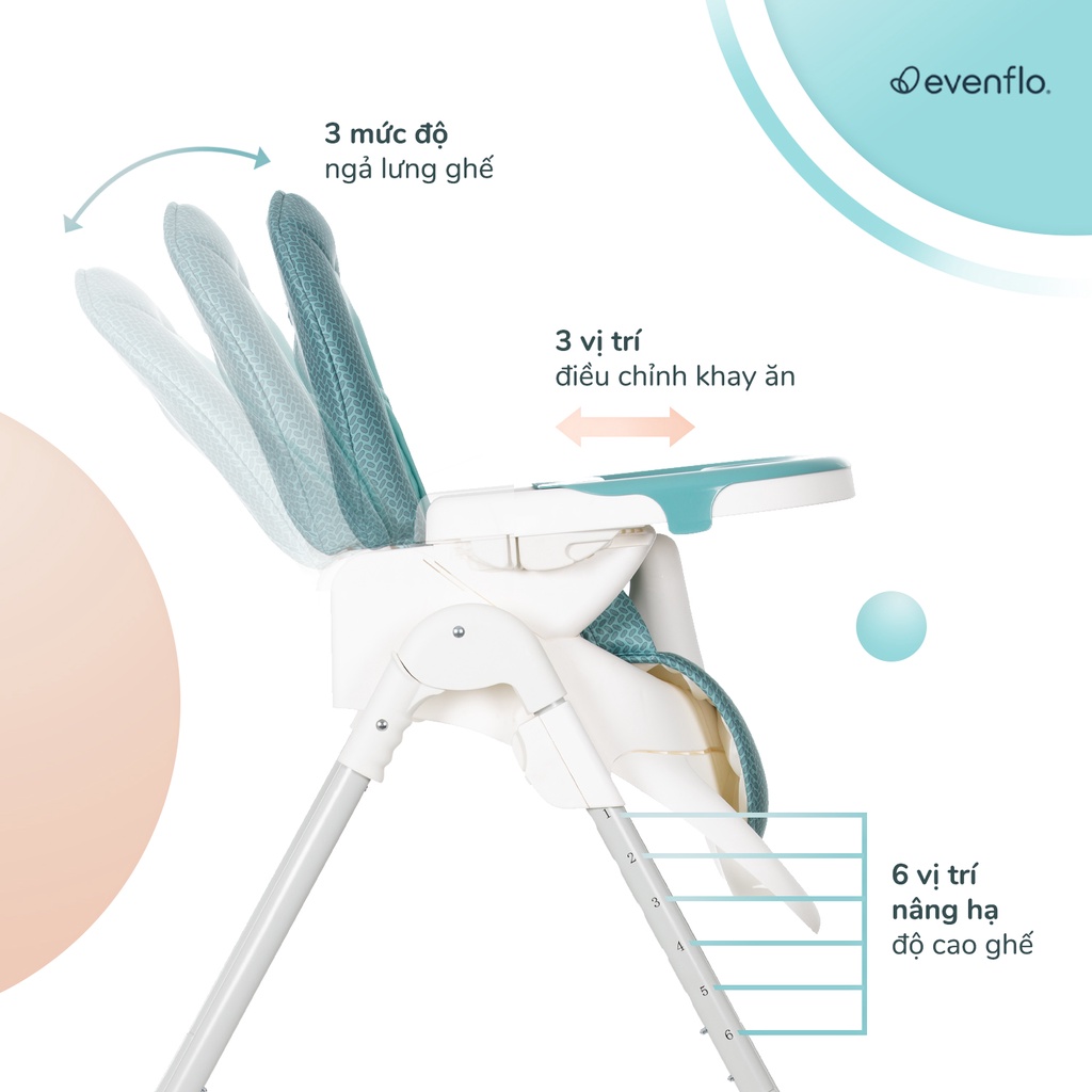 Ghế Ăn Dặm Evenflo Fava Slim Fold