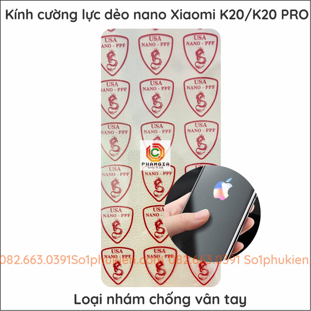 Dán màn hình Cường lực dẻo nano siêu bền Xiaomi Redmi 9T / 9T Pro / K20 / K20 Pro