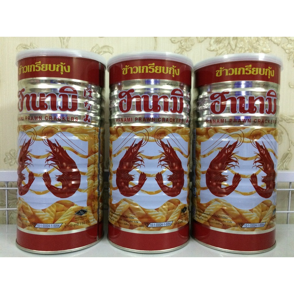 Snack Tôm Hanami Thái Lan Lon 110gr SIÊU NGON- ăn vặt- bimbim