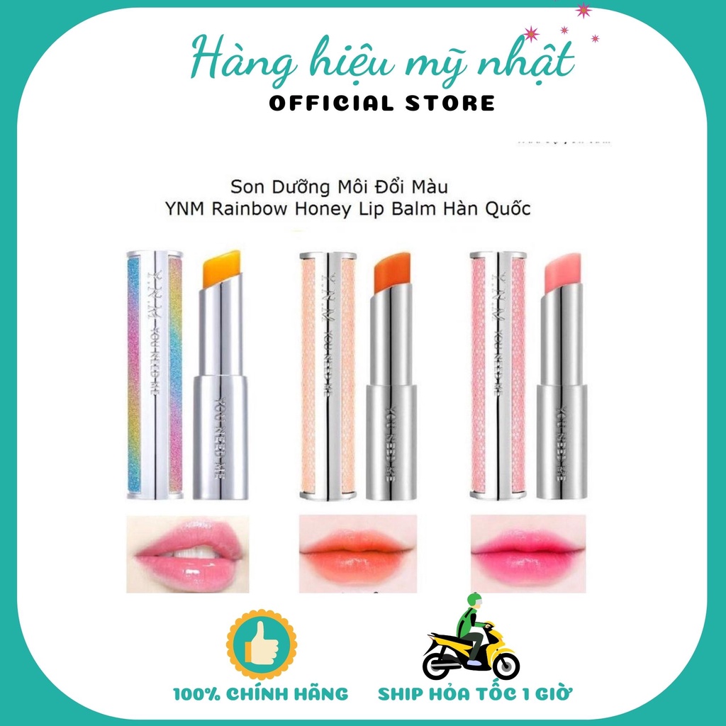Son dưỡng, Son dưỡng môi cầu vồng YNM Rainbow Honey Lip Balm, dưỡng ẩm, mờ thâm