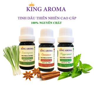 Combo 3 tinh dầu tiết kiệm | sả chanh - quế - bạc hà | 100% nguyên chất | cao cấp