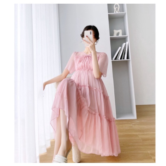 Đầm bầu _ Váy bầu dáng xòe bồng bềnh thoáng mát form rộng