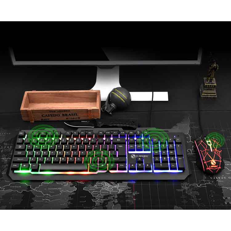 Bàn Phím Chuột Giả Cơ T20 - Chuyên game - Có đèn LED 7 màu - Cho máy tính, laptop | BigBuy360 - bigbuy360.vn