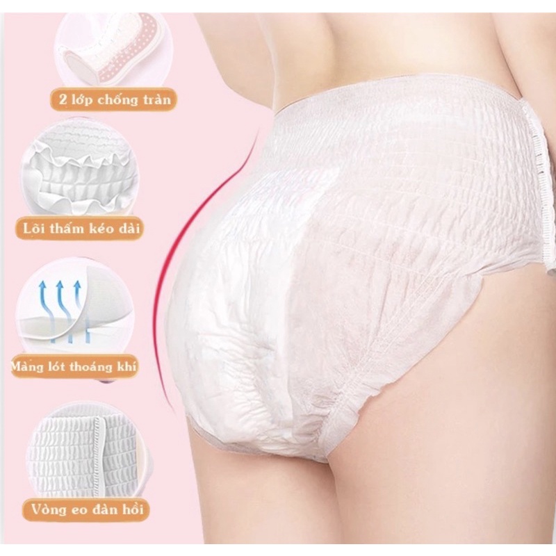 Băng đêm/băng vệ sinh dạng quần hãng Lancool nội địa trung gói 3 miếng size L và xl