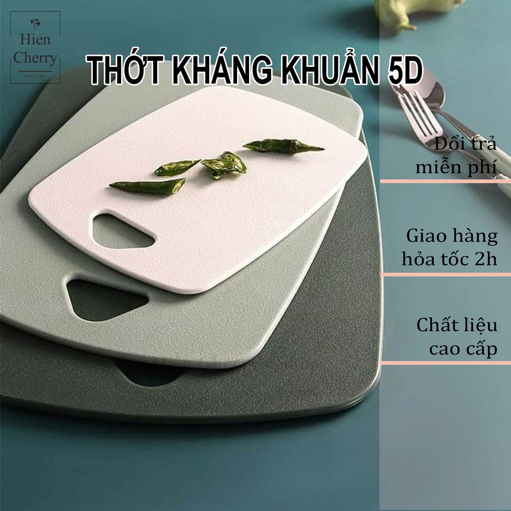 Thớt nhựa kháng khuẩn 5D, bộ 3 chiếc nhiều màu sắc, hàng loại 1 chất lượng cao