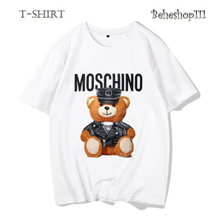 Áo thun nam nữ hình gấu moschino vải đẹp