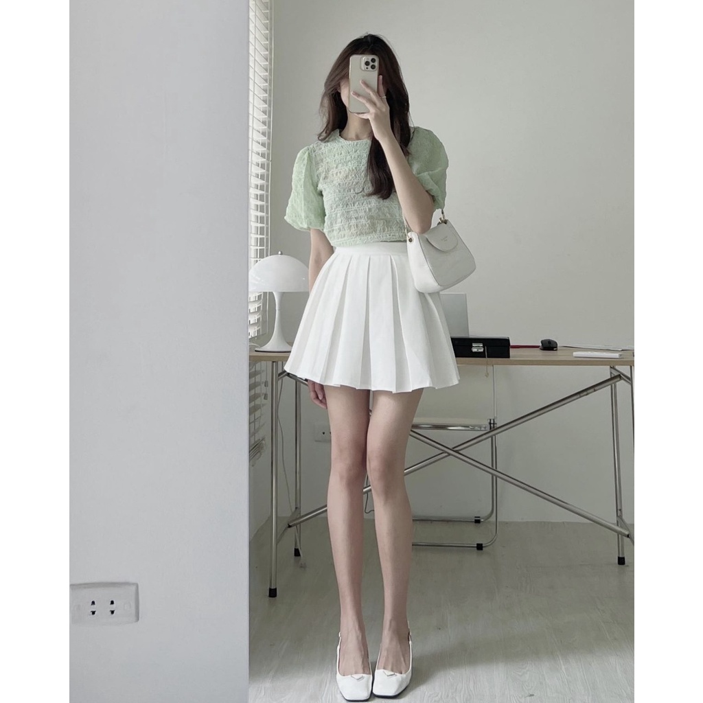 Chân váy xếp ly Tennis dáng ngắn xoè chữ a kiểu mới xếp ly to thời trang nữ hàng cao cấp