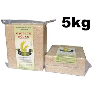 Gạo sạch hữu cơ Sức Khỏe Xanh - 5kg/túi - Nhập khẩu Campuchia chính hãng