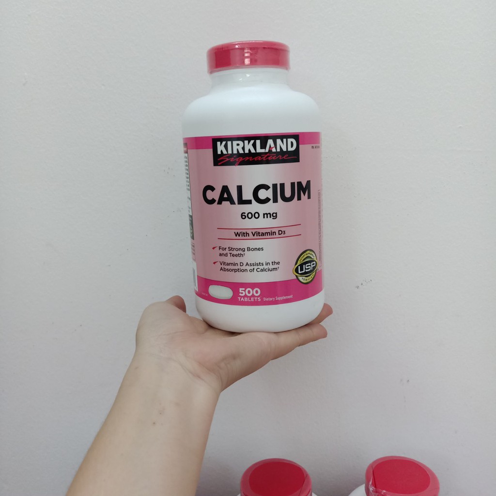 Viên uống Bổ Sung Canxi Kirkland Calcium 600mg + D3, 500 viên - USA 💊💊