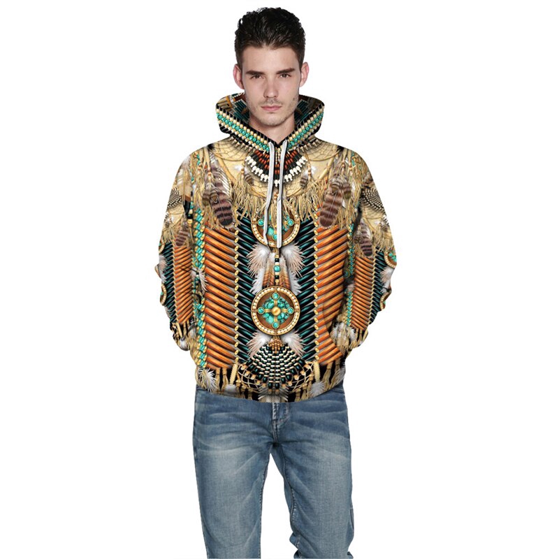 Áo Hoodie In Hình Thổ Dân 3d Cá Tính Cho Nam Nữ | BigBuy360 - bigbuy360.vn