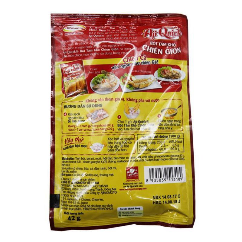 BỘT TẨM CHIÊN GIÒN AJI-QUICK AJINOMOTO - 600Gr