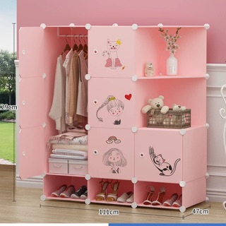 TẶNG 1 MÓC CÀI 20K-TỦ NHỰA GHÉP- TỦ QUẦN ÁO- TỦ 12 Ô (GỒM 7 Ô TO+ 2 KỆ GÓC+ 3 Ô GIÀY). Tặng kèm q treo đồ.