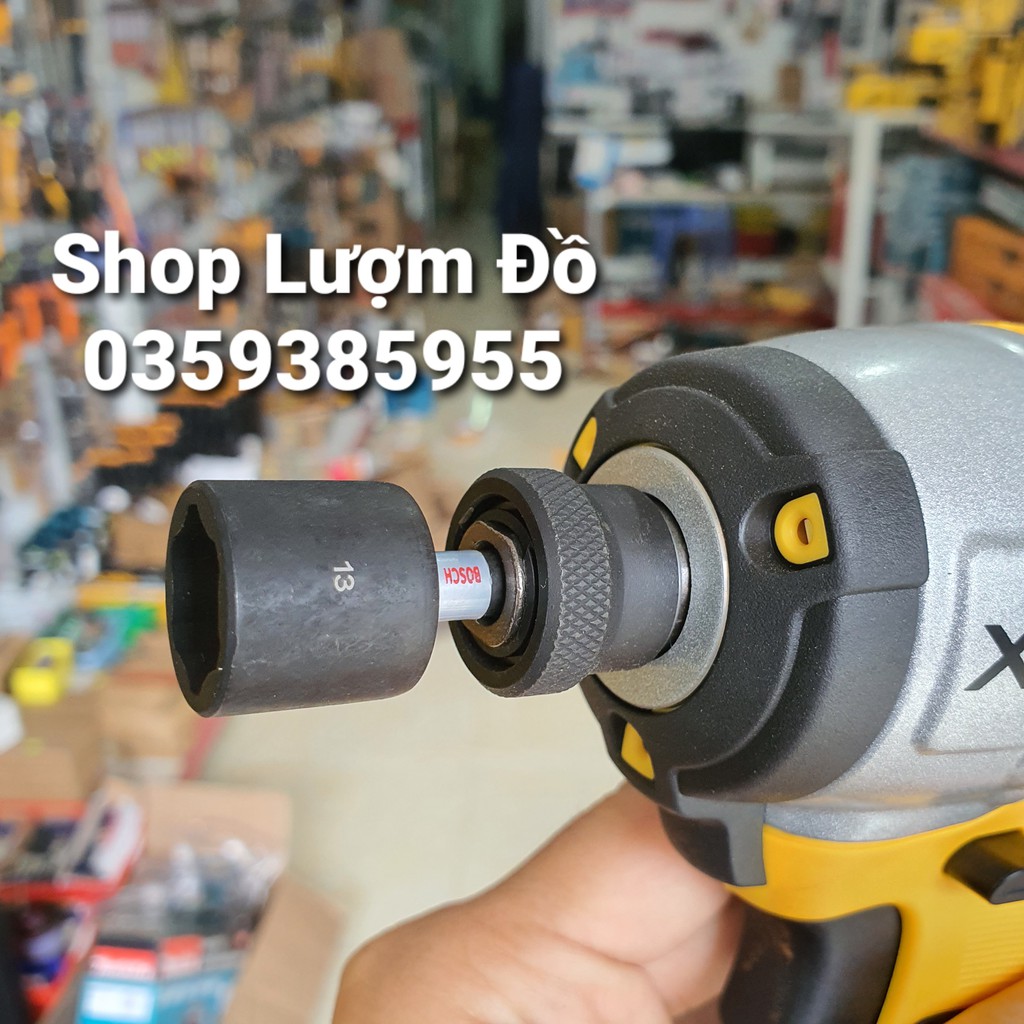 Đầu bắn tôn bosch 8mm 10mm 13mm thép đen, nam châm cứng