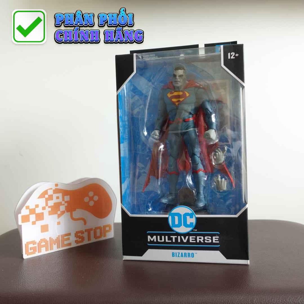Mô hình nhân vật superman bizarro dòng dc multiverse nhựa PVC, ABS 18cm Gamestop.vn DCMF04