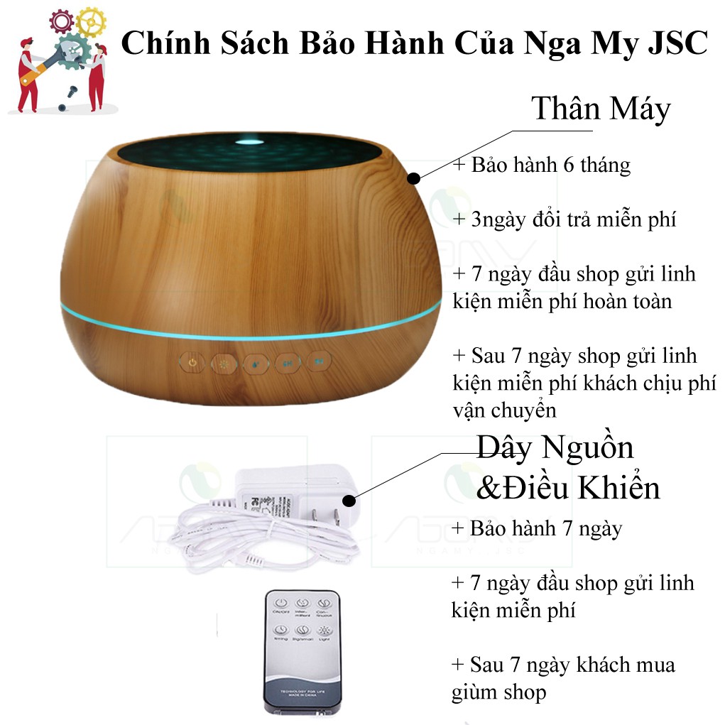 Máy Xông Tinh Dầu Phun Sương Nano 1000ml Tích Hợp LOA BLUETOOTH Thời Thượng-PLB01 Tặng 1 Tinh Dầu