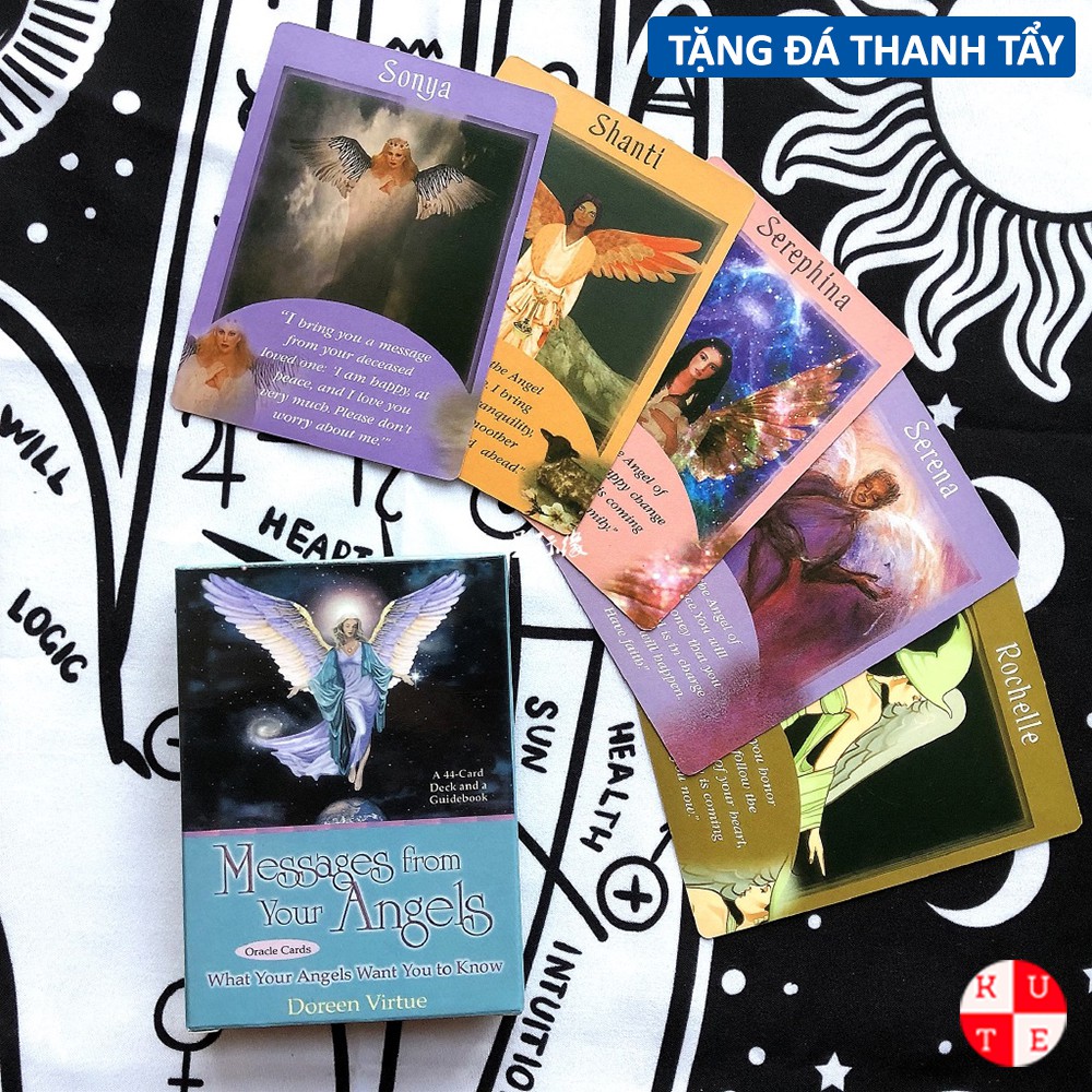 Bài Oracle Mesages From Your Angels 44 Lá Bài Tặng File Tiếng Anh Và Đá Thanh Tẩy C15