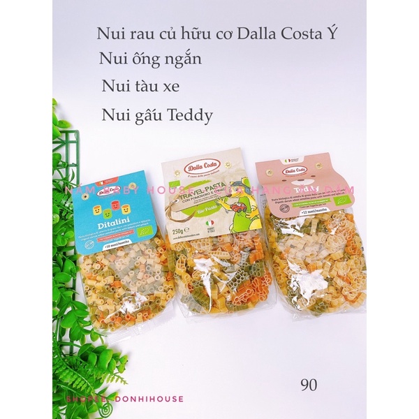 Nui rau củ hữu cơ Dalla Costa Ý cho bé ăn dặm