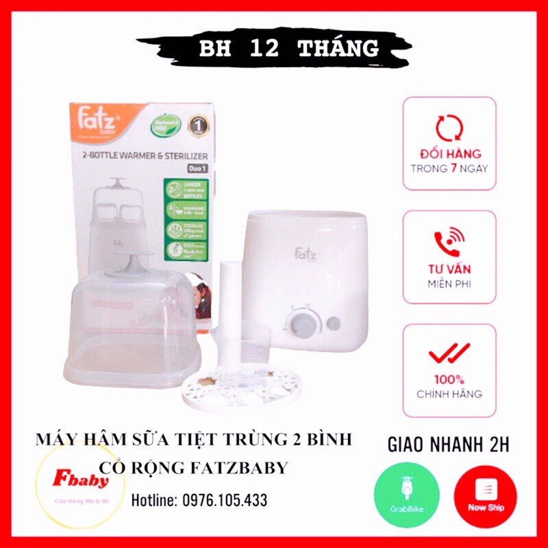 Máy Hâm Sữa 2 Bình Cổ Rộng Dou 1 Fatz Baby FB3012SL/ Gồm 3 chức năng: Hâm nóng/Giữ ấm/Tiệt Trùng [ Bảo hành 12 Tháng ]