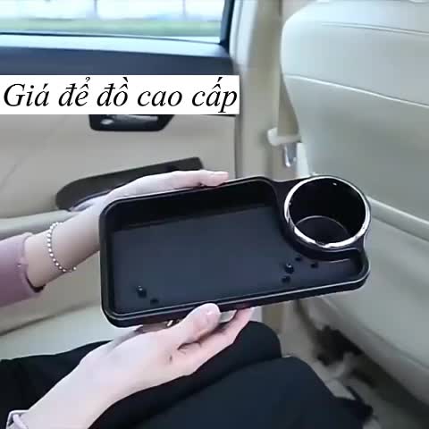 Giá để cốc, ly nước ô tô mini ghế sau cao cấp, Khay đựng đồ ô tô gấp gọn tiện lợi, Phụ kiện đỡ cốc, chai nước, dt xe hơi | BigBuy360 - bigbuy360.vn