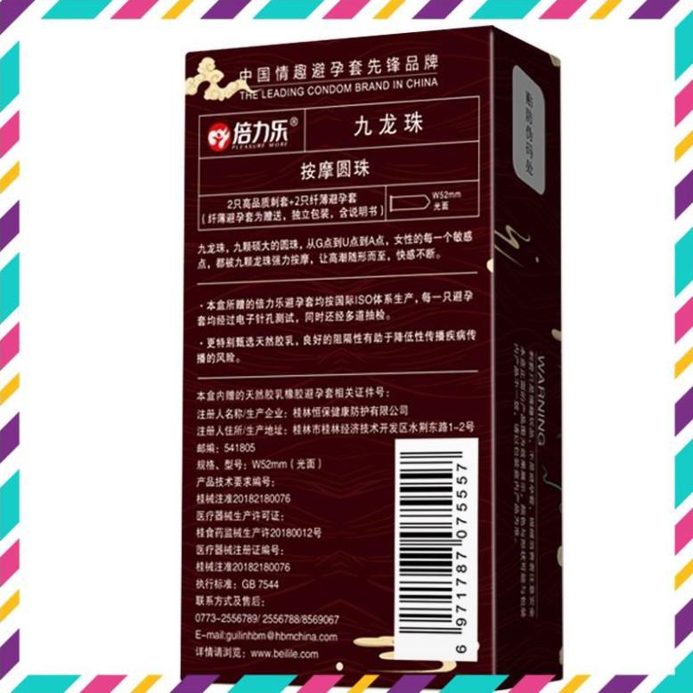 Bao cao su bi to khổng lồ HBM 9 bi (4pc) /đôn dên