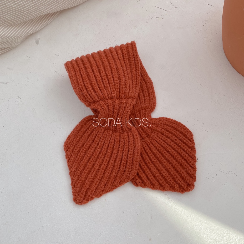Khăn len cài trơn 4 màu (Ảnh thật)