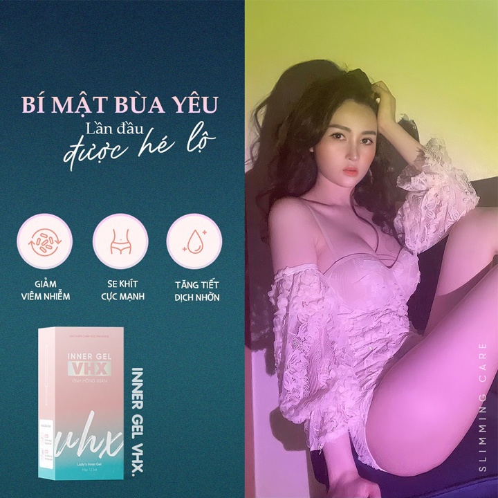 Bút Yêu VHX Slimming Care, Inner Gel VHX Vĩnh Xuân Hồng Giúp Làm Hồng Se Khít Vùng Kín Khử Mùi Hộp 2 Tuýt