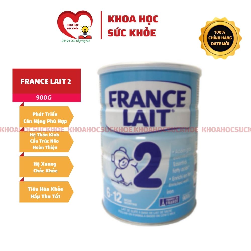 Sữa Bột France Lait 2 900G - Hỗ Trợ Phát Triển Cân Nặng Phù Hợp, Tiêu Hóa Hấp Thu Tốt khoahocsuckhoe
