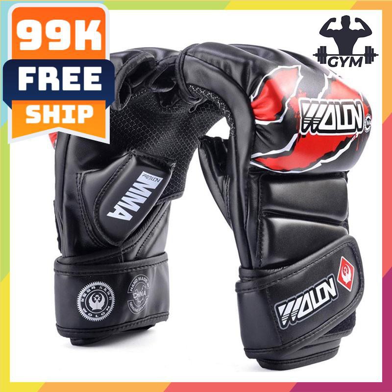 FLASH SALE🎁 Găng tay MMA hở ngón 03-Bao tay hở ngón đấm bốc-freeship 50k-giảm giá rẻ vô địch-hà nội & tphcm