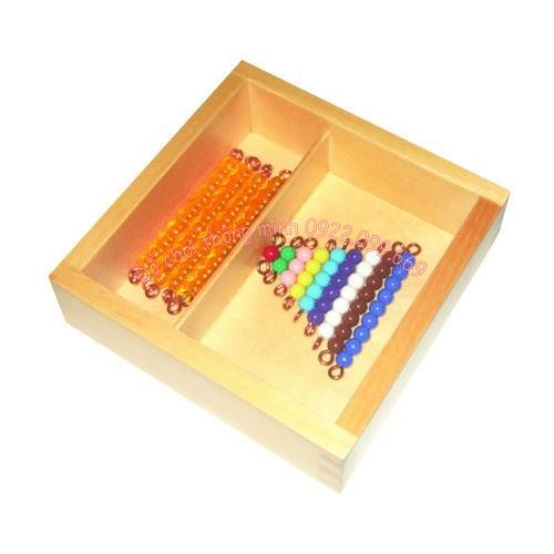 Dây cườm màu chơi với bảng hàng chục Montessori - Bead Bars for Teen Board with Box B