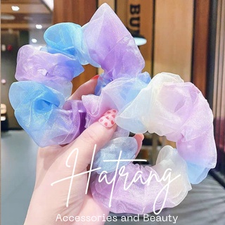 Buộc tóc scrunchies 7 sắc cầu vòng