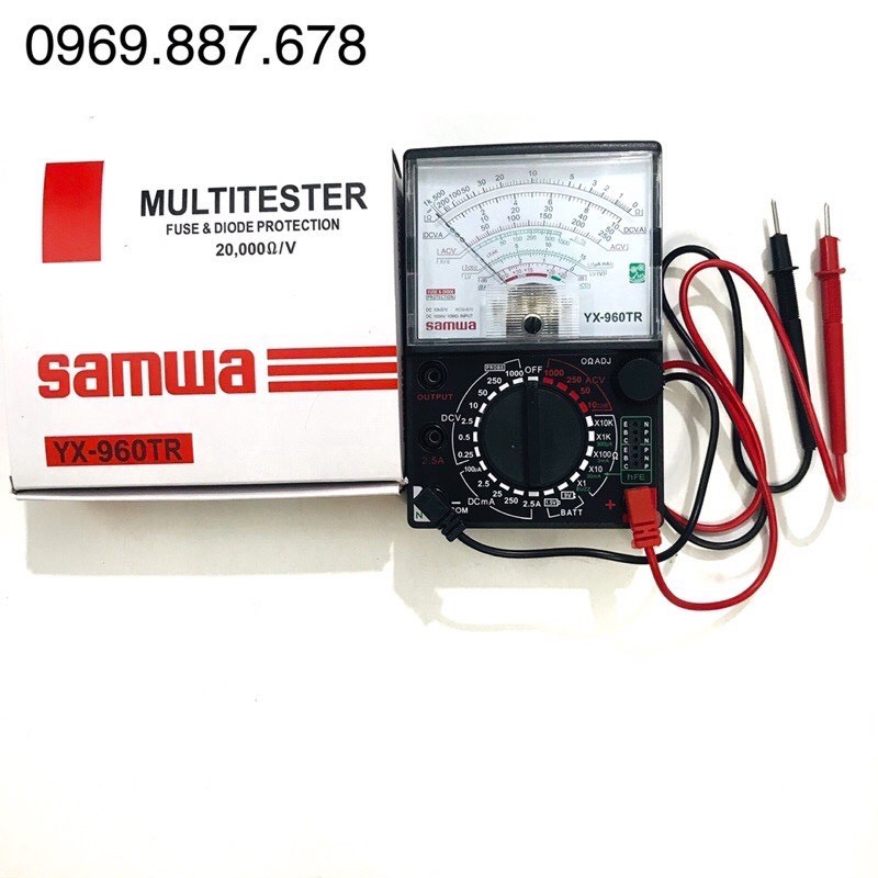 Đồng hồ đo điện vạn năng, đồng hồ VOM YX- 960TR kèm theo pin