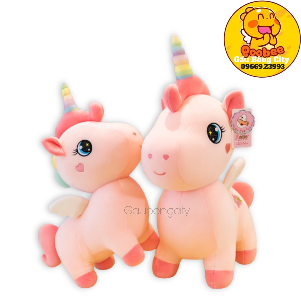 Gấu Bông Kì Lân Hoa Đứng - Ngựa Unicorn Bông Cao Cấp