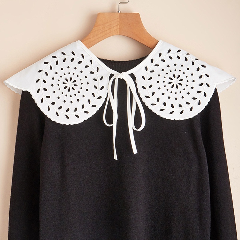 Khăn Choàng Cổ Có Thể Tháo Rời Thêu Họa Tiết Hoa Lá Xinh Xắn Cho Nữ