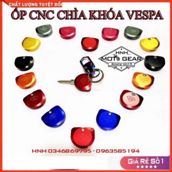 Bộ Ốp CNC Chìa Khóa Vespa Và Móc Spirit Beast Chính Hãng