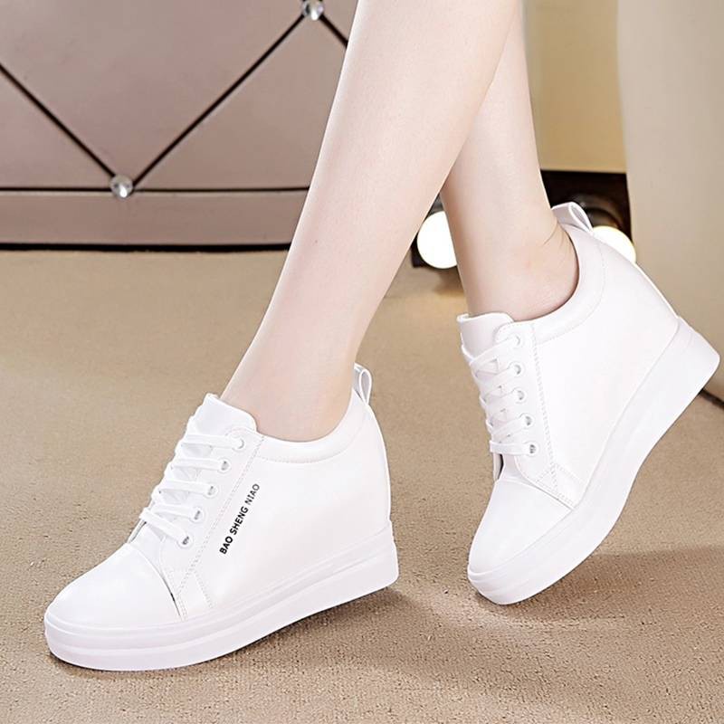 Giày Sneaker Mùa Đông Cho Mùa Đông❤❤Giày Thể Thao Đế Dày 7CM Tăng Chiều Cao Thoáng Khí Thời Trang Mùa Thu 2019 Cho Nữ