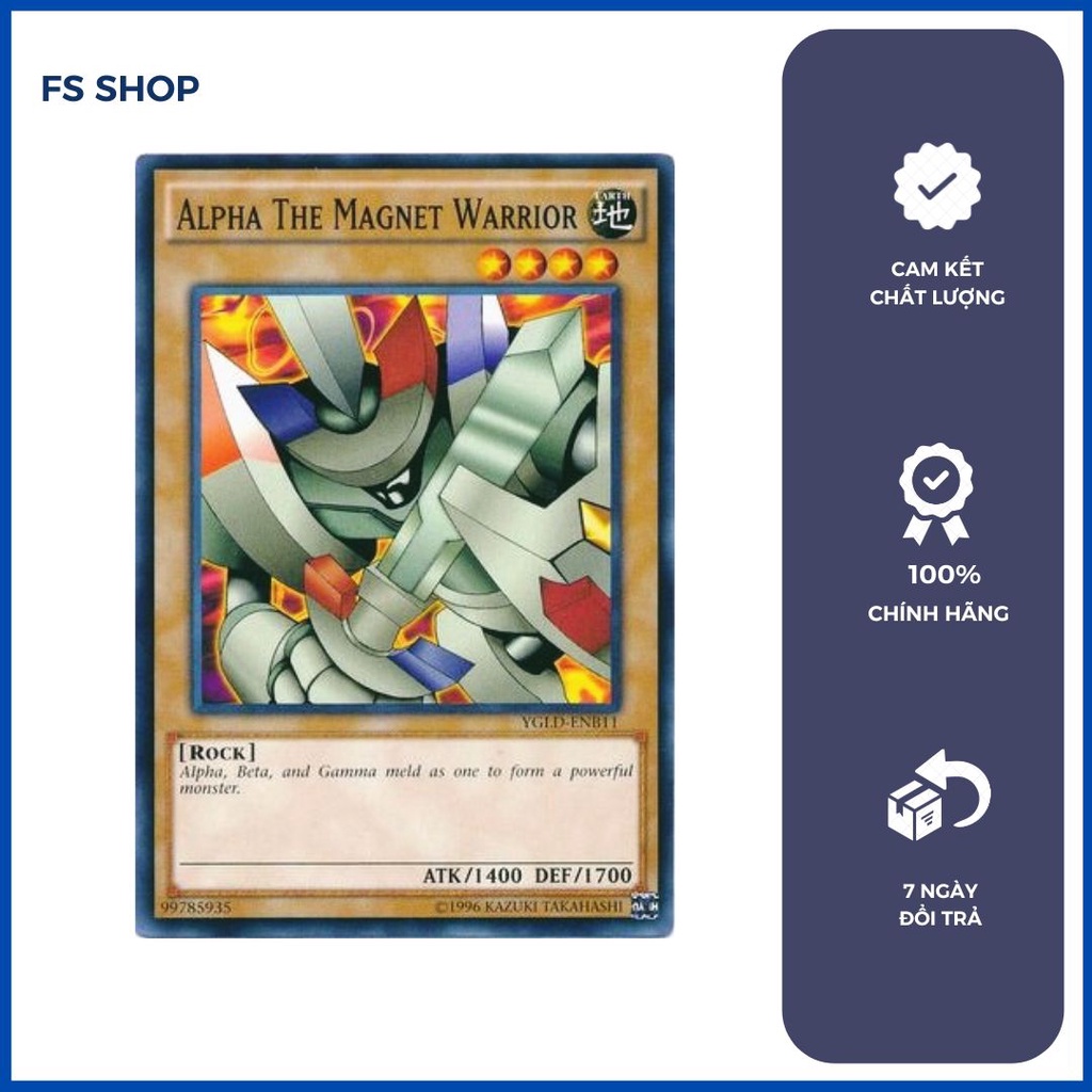 Thẻ Bài Yugioh Chính Hãng Set  Chiến Binh Nam Châm Magnet- Common