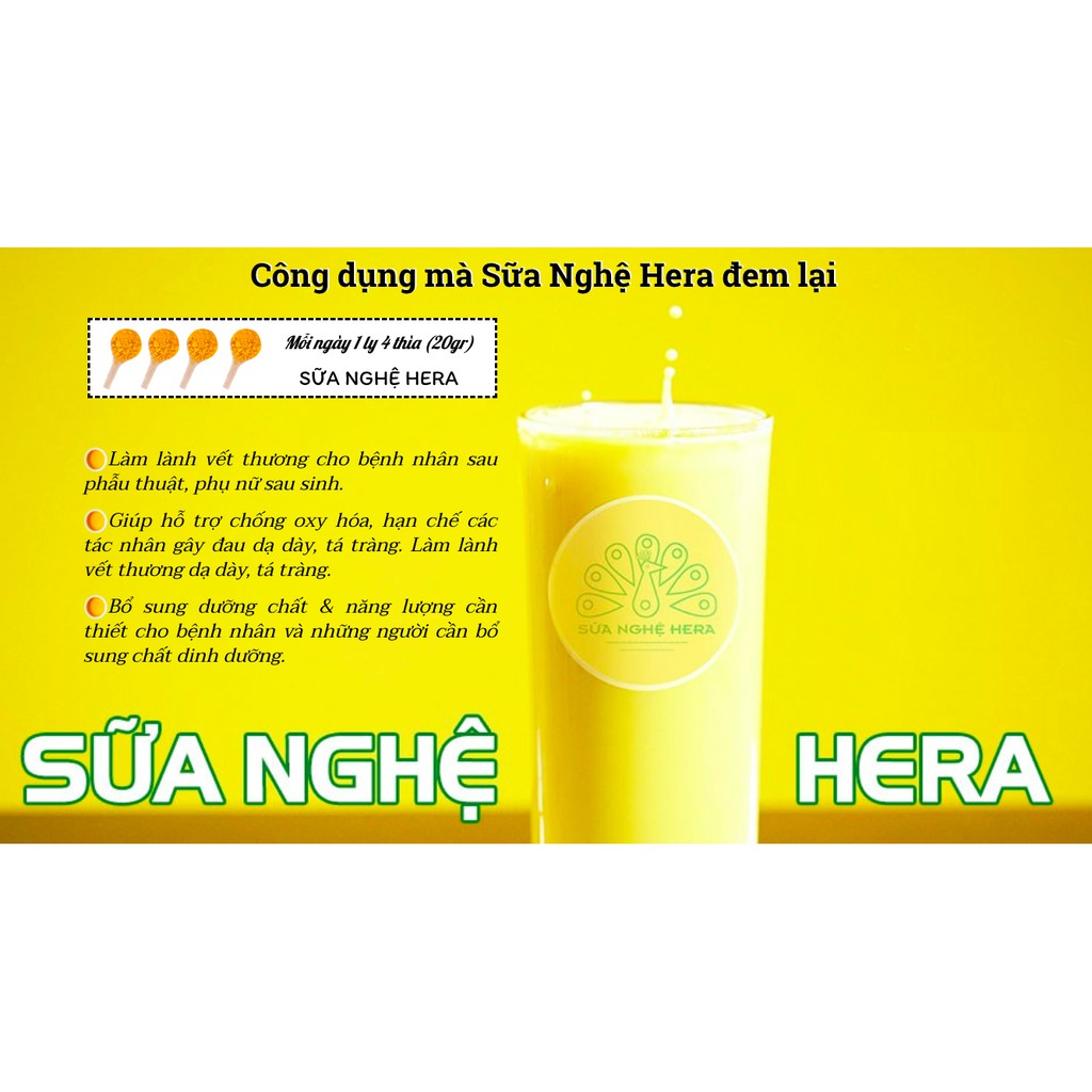 SỮA NGHỆ HERA 500gram | HỖ TRỢ ĐIỀU TRỊ ĐAU DẠ DÀY, TÁ TRÀNG, Tốt cho phụ nữ sau sinh và làm đẹp da | BigBuy360 - bigbuy360.vn