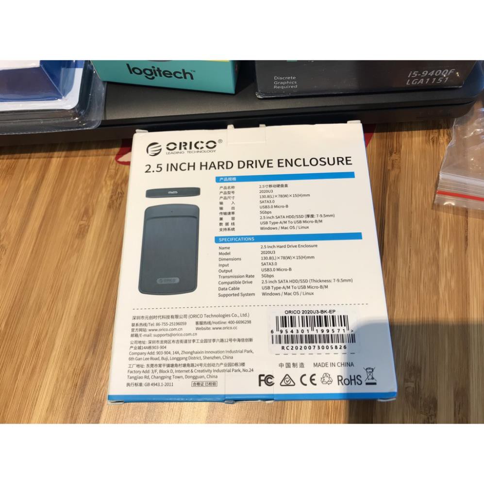 [RẺ SẬP SÀN] Box Ổ Cứng 2.5" USB 3.0 Orico 2020u3 ổ cứng 500G