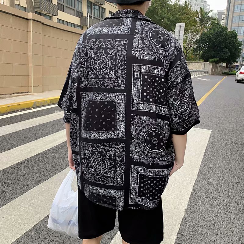 Áo sơ mi tay ngắn thời trang phong cách Hàn Quốc cho nam