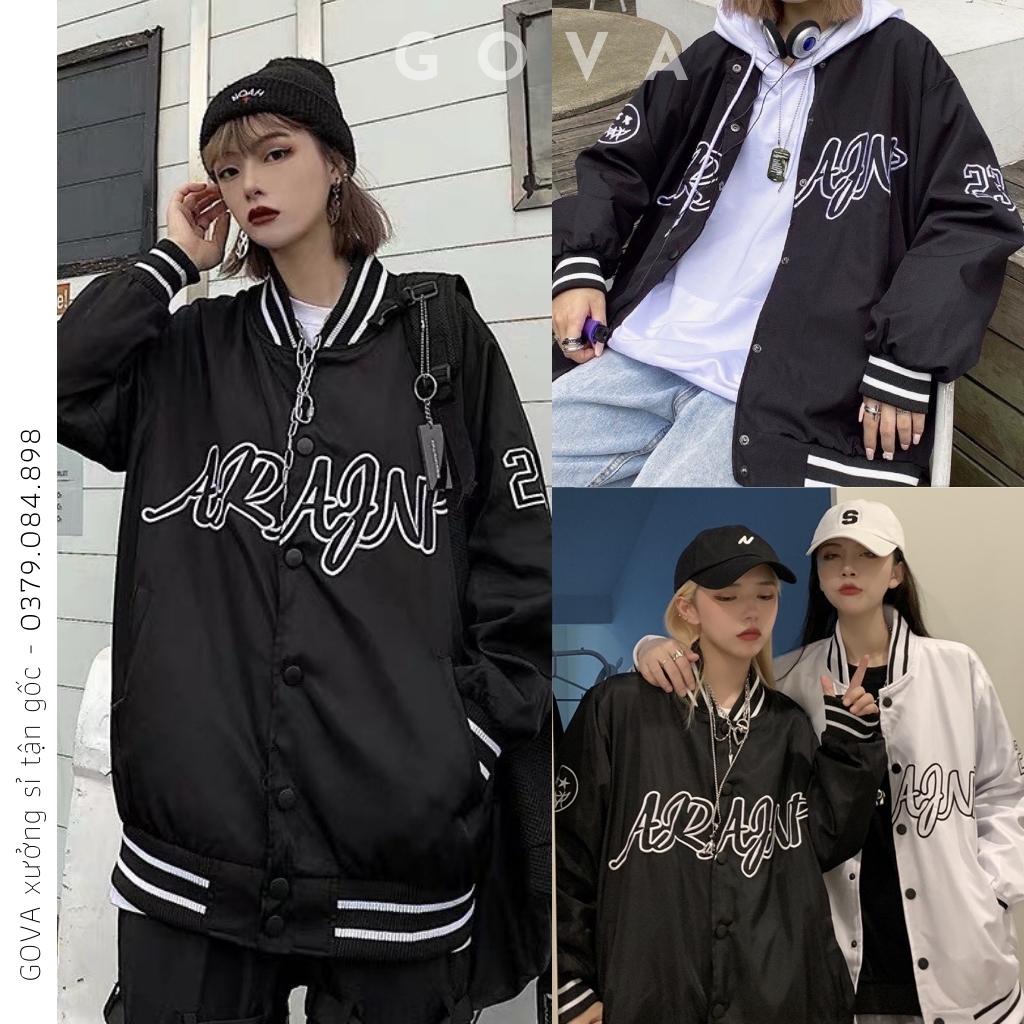Áo Khoác Bomber Dù In AJNARP Form Rộng Nam Nữ Ulzzang Unisex Thời Trang GOVA